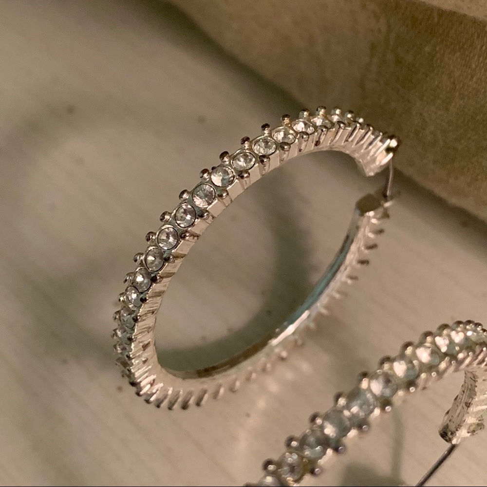 Macy’s CZ Circle Hoops - Picture 4 of 12